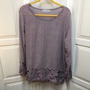 Retro Threads Purple Lightweight Tunic